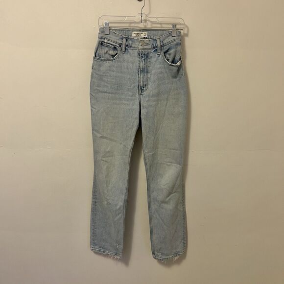 Abercrombie & Fitch 90s Slim Straight Ultra High Rise Jeans‎ Cross 26 Curve Love - Picture 1 of 8